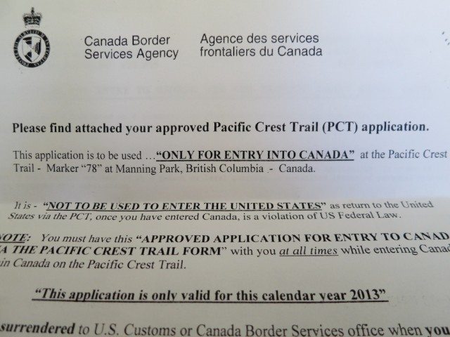 Pct thru hike online permit