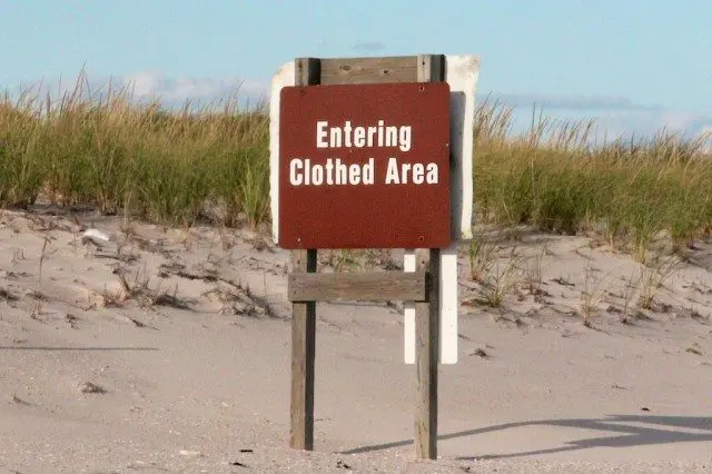 Fire Island Nude Beach Sign 002