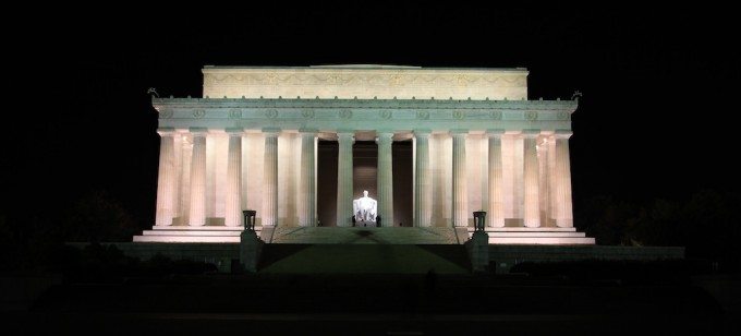Washington DC Lincoln Memorial Night