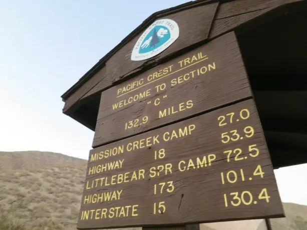 PCT Section C Desert Sign