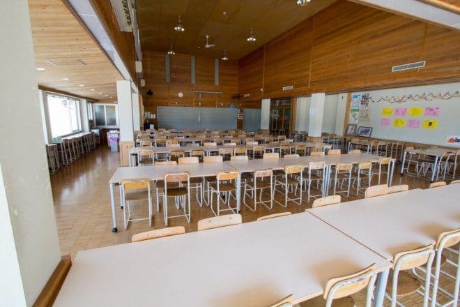 Japanese Middle School Lunch Room