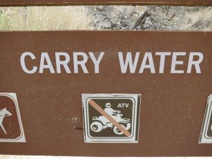 PCT Carry Water Sign