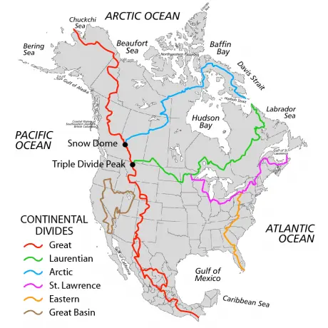 North America Water Divides