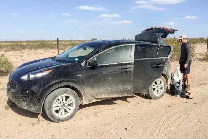 Continental Divide Trail Southern Terminus Car