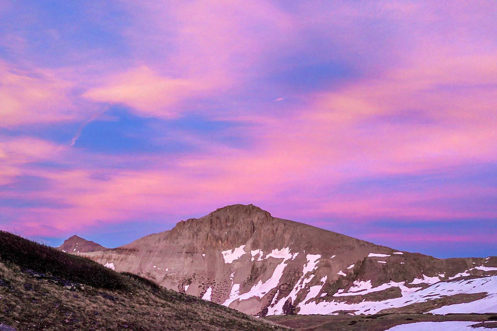 CDT Colorado San Juan Mountains Pink Sunset