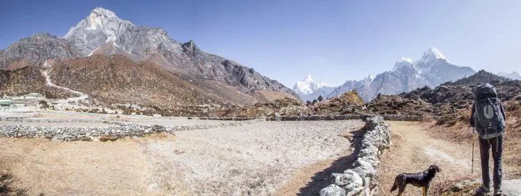 Nepal Three Passes Trek Khumjung Panorama