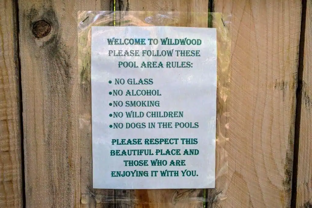 CDT Wildwood Hot Springs Sign