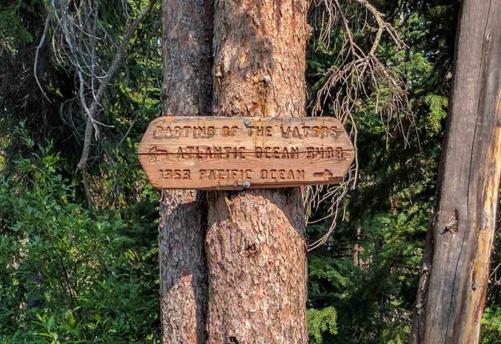 CDT Wyoming Parting of the Waters Sign