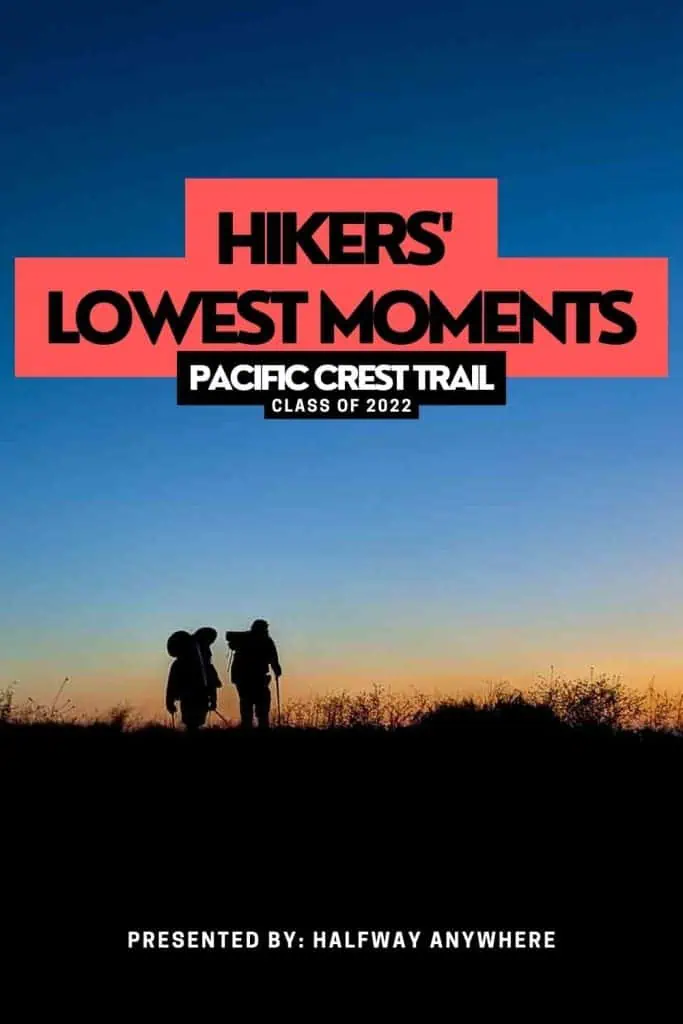 Pinterest - 2022 PCT Hiker Survey Low Moments