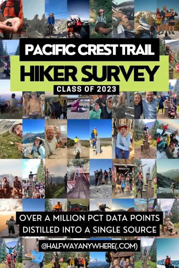 Pinterest - 2023 PCT Hiker Survey