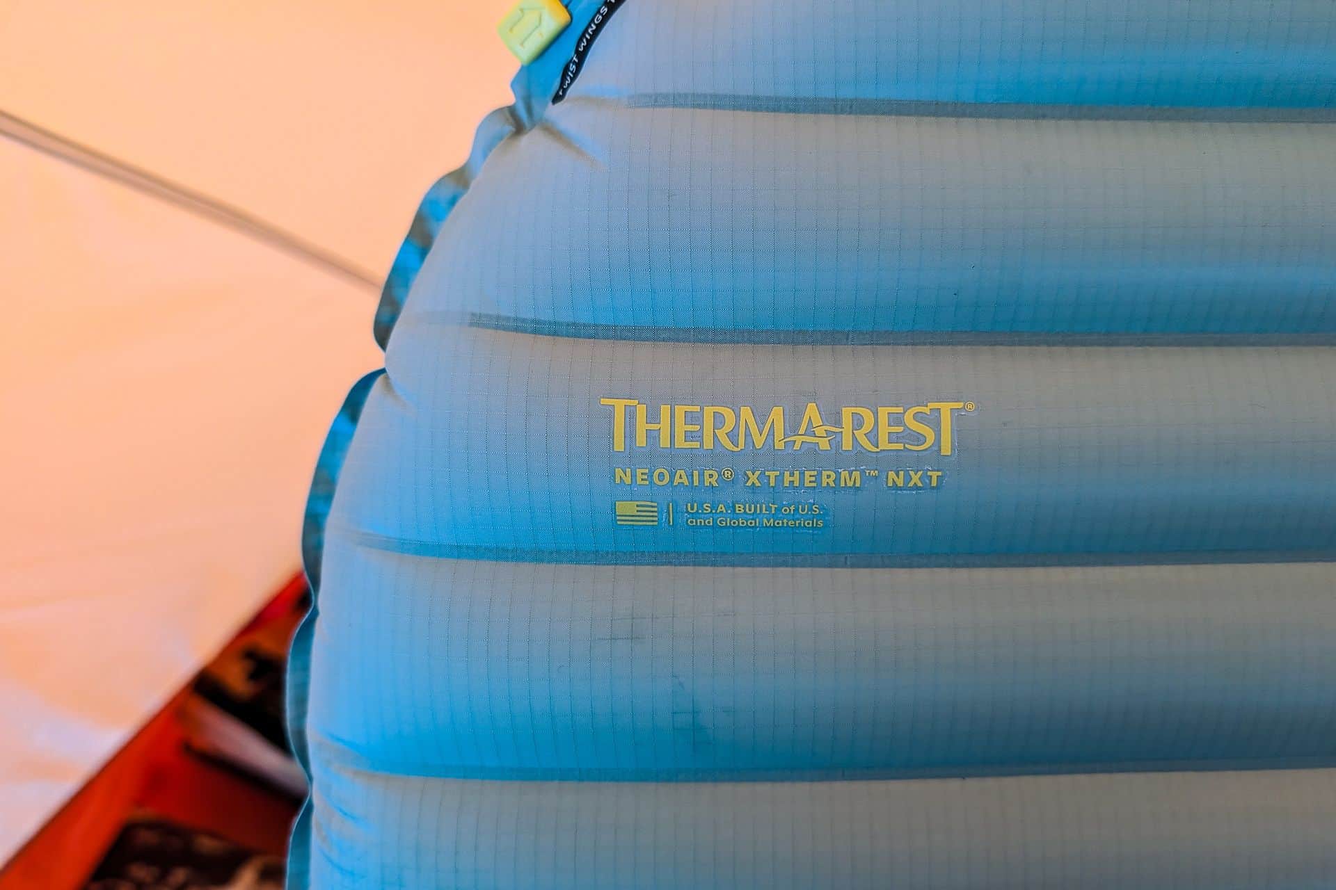 A closeup of the Therm-a-Rest XTherm NXT Sleeping Pad