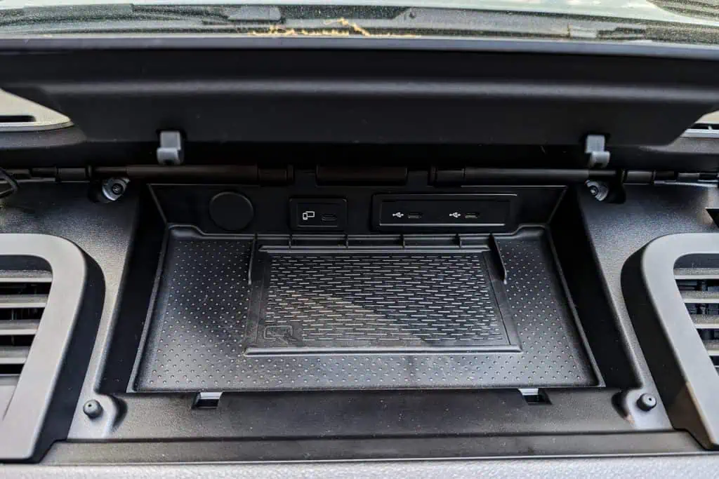 The wireless charging platform in the 2023 Mercedes-Benz Sprinter.
