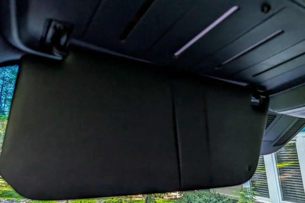 The sun visor in the 2023 Mercedes-Benz Sprinter
